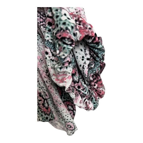 Haute Hippie Tribe Floral Surplice V-Neck Blouse Pink Women's 3X Boho Festival - Picture 8 of 8